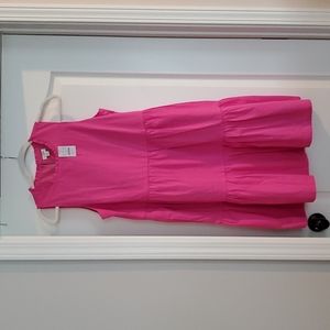 Cotton midi tiered dress